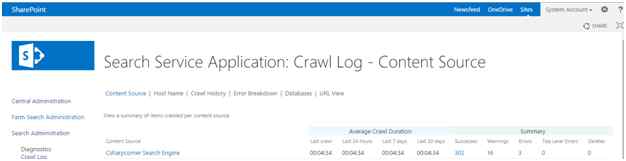 crawl log